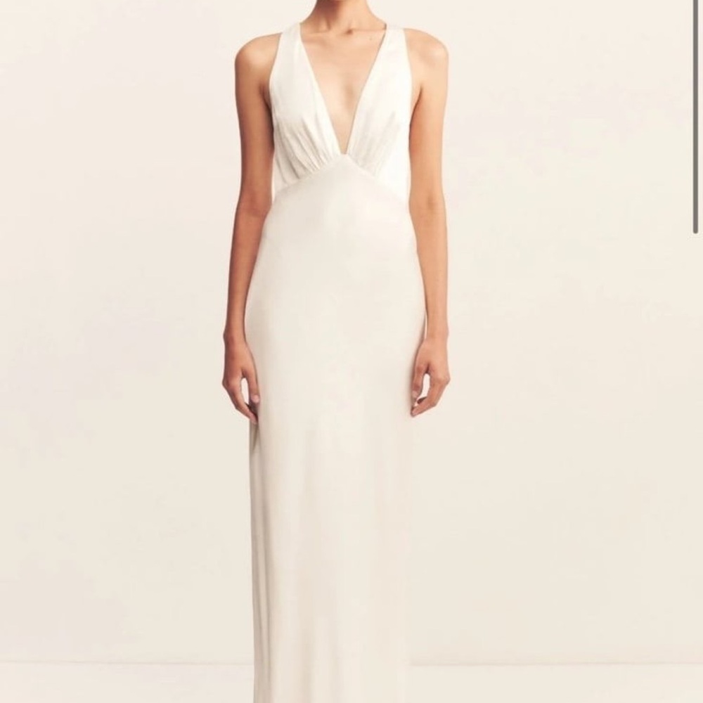 Shona Joy La Lune Plunge Cross Back Maxi Dress